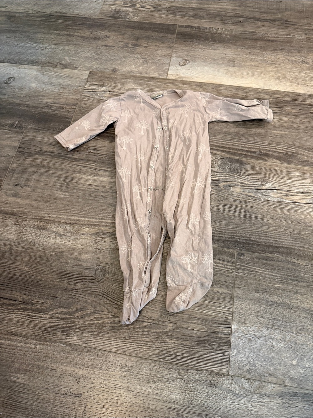 Kate Quinn Soft Taupe Baby One-Piece Footed Pajamas